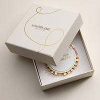 Beaded Stretch Bracelet with “POSITIVITY” Letter Charms