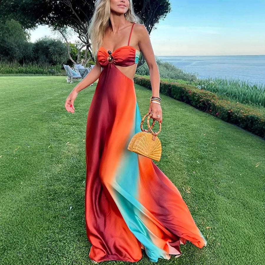 Gradient Island Sling Maxi Dress Lilla Haven Gradient Island Sling Maxi Dress Lilla Haven