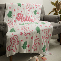 Christmas Holly Jolly Terry Cloth Blanket