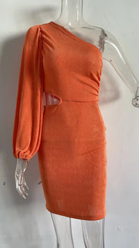 Spring Summer Off-The-Shoulder High Elastic Short Dress