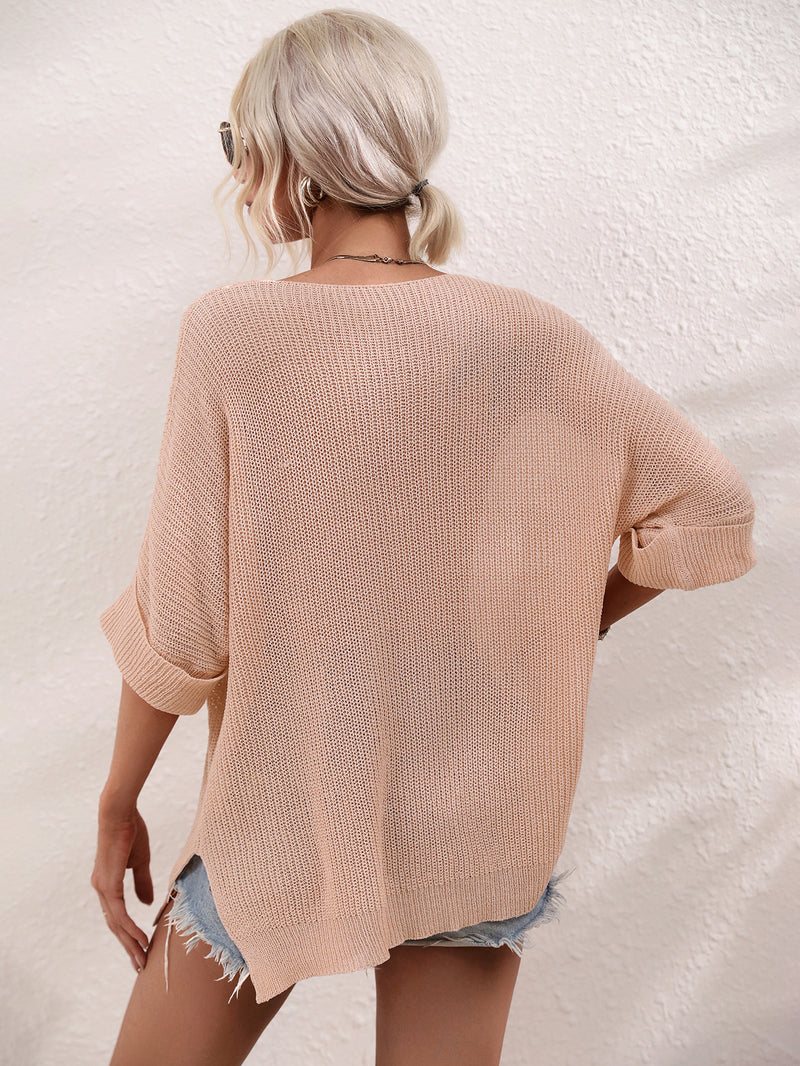 Thin Knitted Loose Pullover