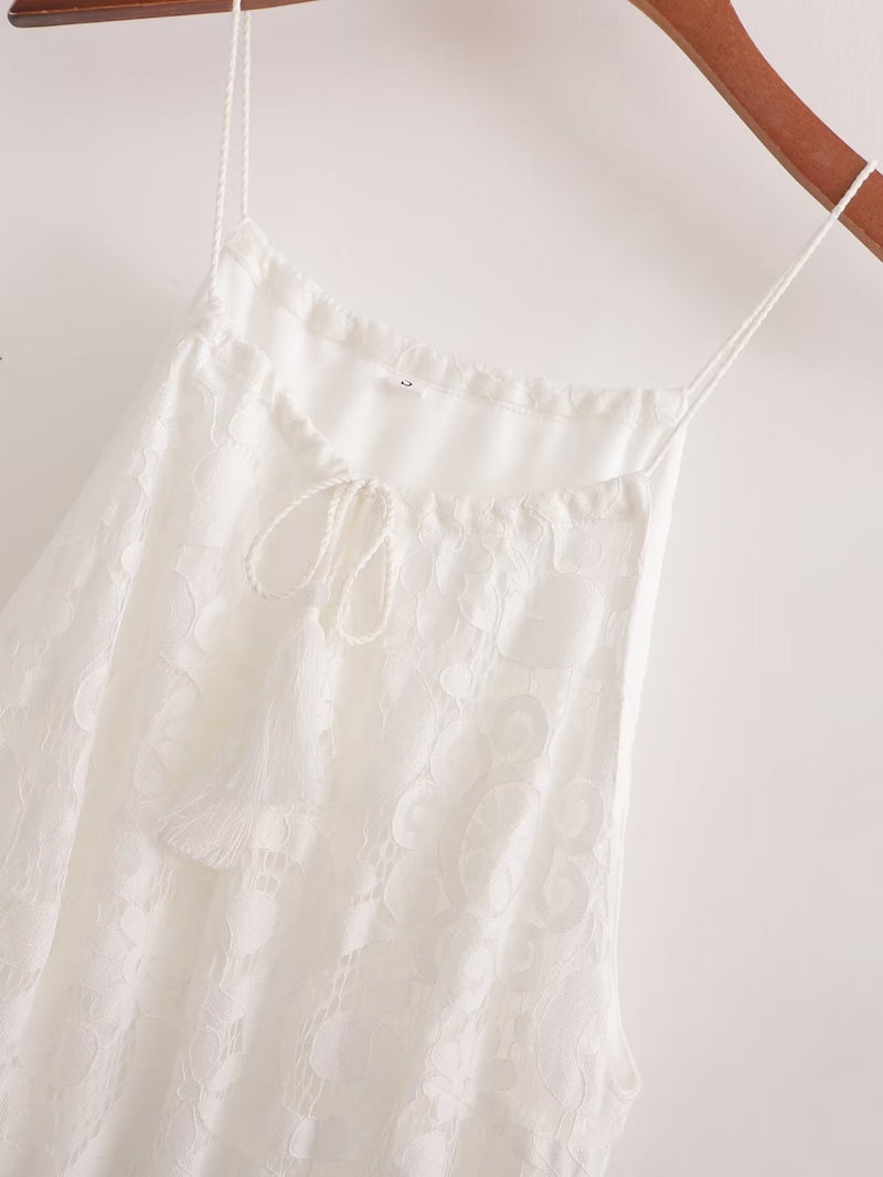 Lace Off-Shoulder A-Line Summer Dress