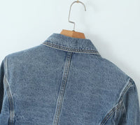 Slim Fit Cropped Denim Jacket