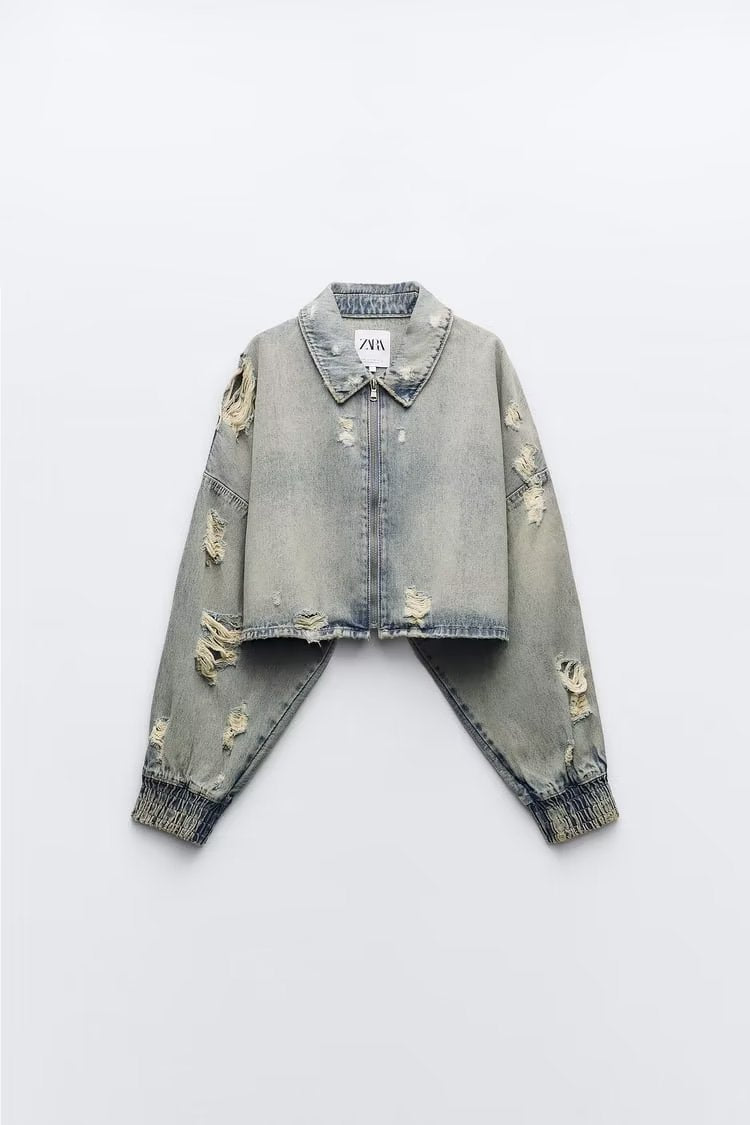 ジャケット De Lap High Damage Crop Denim Jacket (2color) De Lap High Damage Crop Denim Jacket (2color) - ASCLO | 60