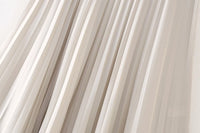Silk Satin Pleated Long Skirt
