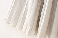 Silk Satin Pleated Long Skirt