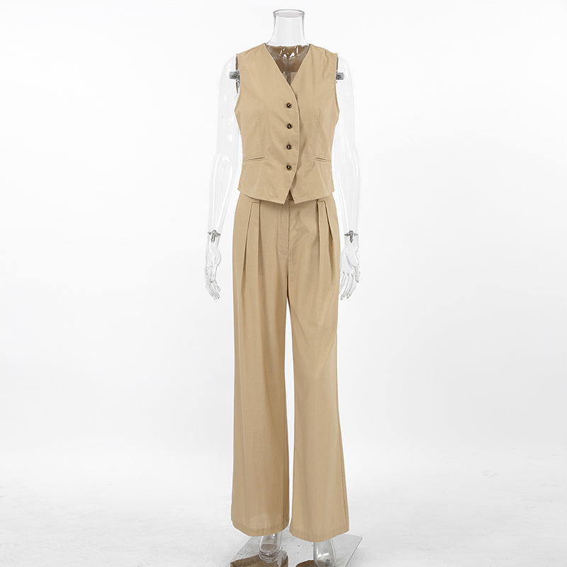 Cotton-Linen 2-Piece Office Set