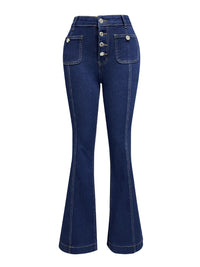 Spring Breasted High Waist Jeans