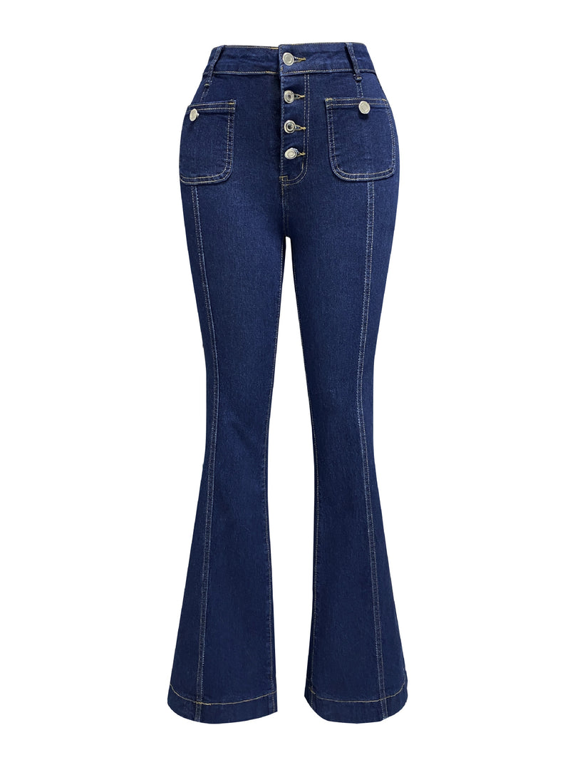 Spring Breasted High Waist Jeans