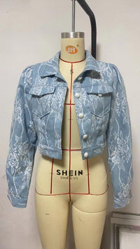Floral Lace Denim Jacket