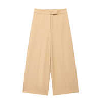 Casual Wide Leg Cropped Pants