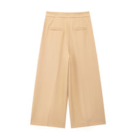Casual Wide Leg Cropped Pants