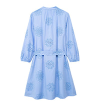 Embroidered Mini Poplin Dress