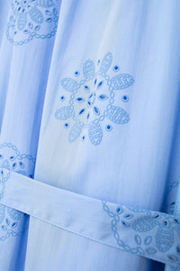 Embroidered Mini Poplin Dress