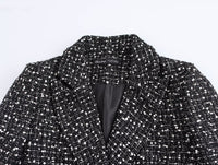 Spring Short Textured Double-Breasted Blazer