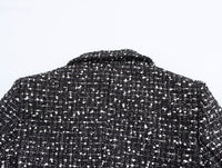 Spring Short Textured Double-Breasted Blazer