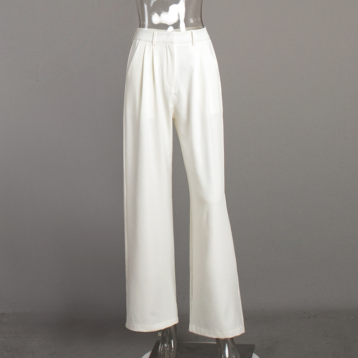 Pure White Slim Trousers