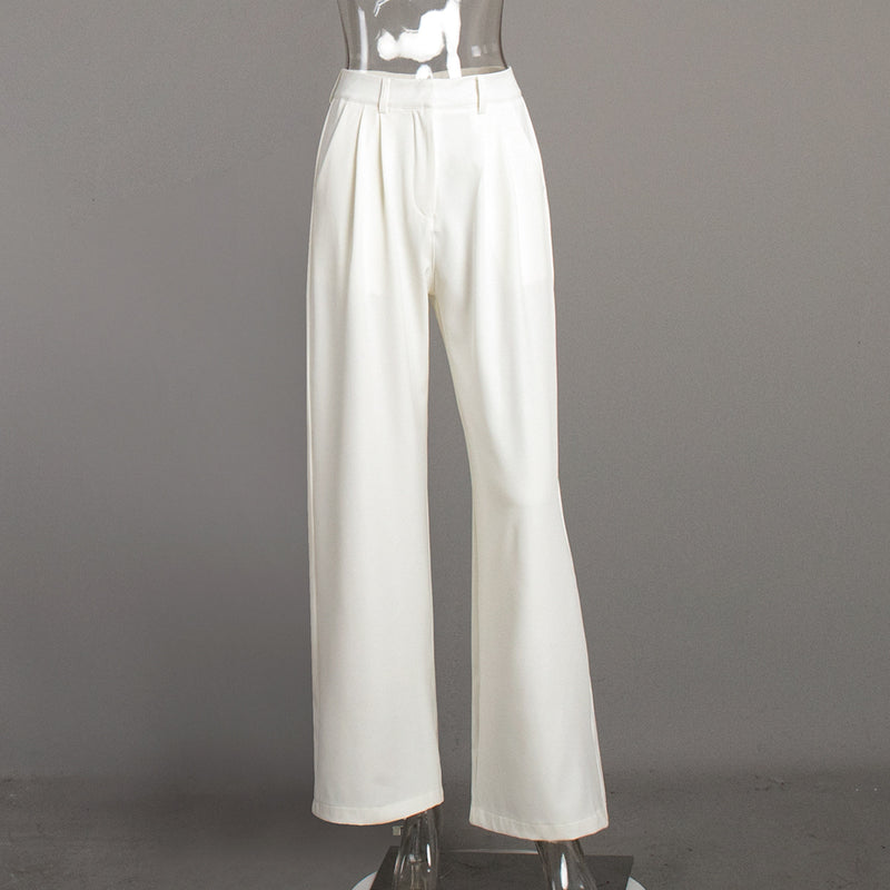 Pure White Slim Trousers