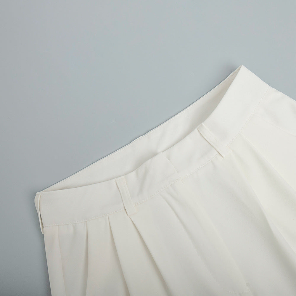 Pure White Slim Trousers