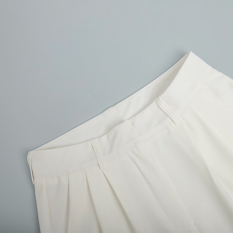 Pure White Slim Trousers
