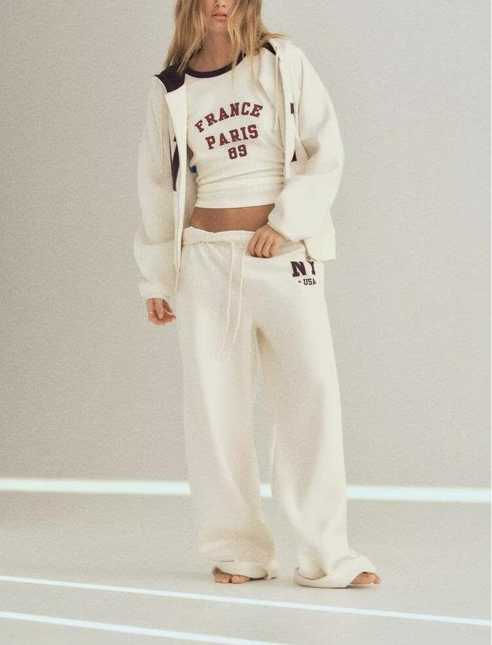 Autumn NY Color Block Sweatshirt and Pants Set