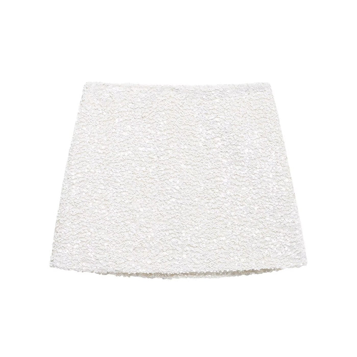 Sequin A-Line Mini Skirt - Elegant &amp; Sparkly