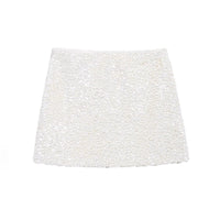 Sequin A-Line Mini Skirt - Elegant &amp; Sparkly