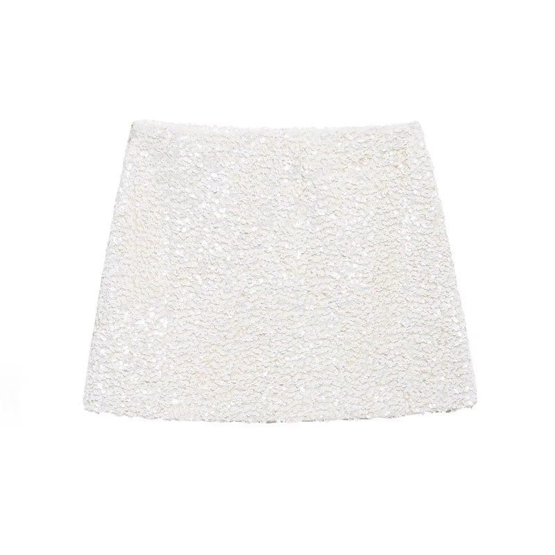 Sequin A-Line Mini Skirt - Elegant &amp; Sparkly