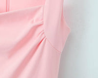 Square Neck Slimming Patchwork Puffy Dress