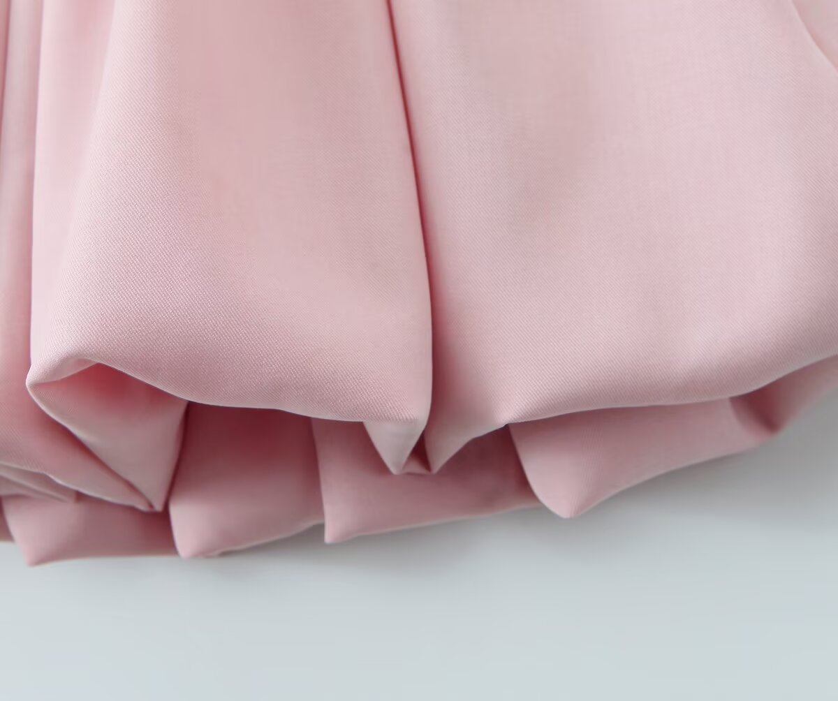 Square Neck Slimming Patchwork Puffy Dress