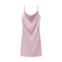 Sexy Satin Multi-Color Suspender Short Dress