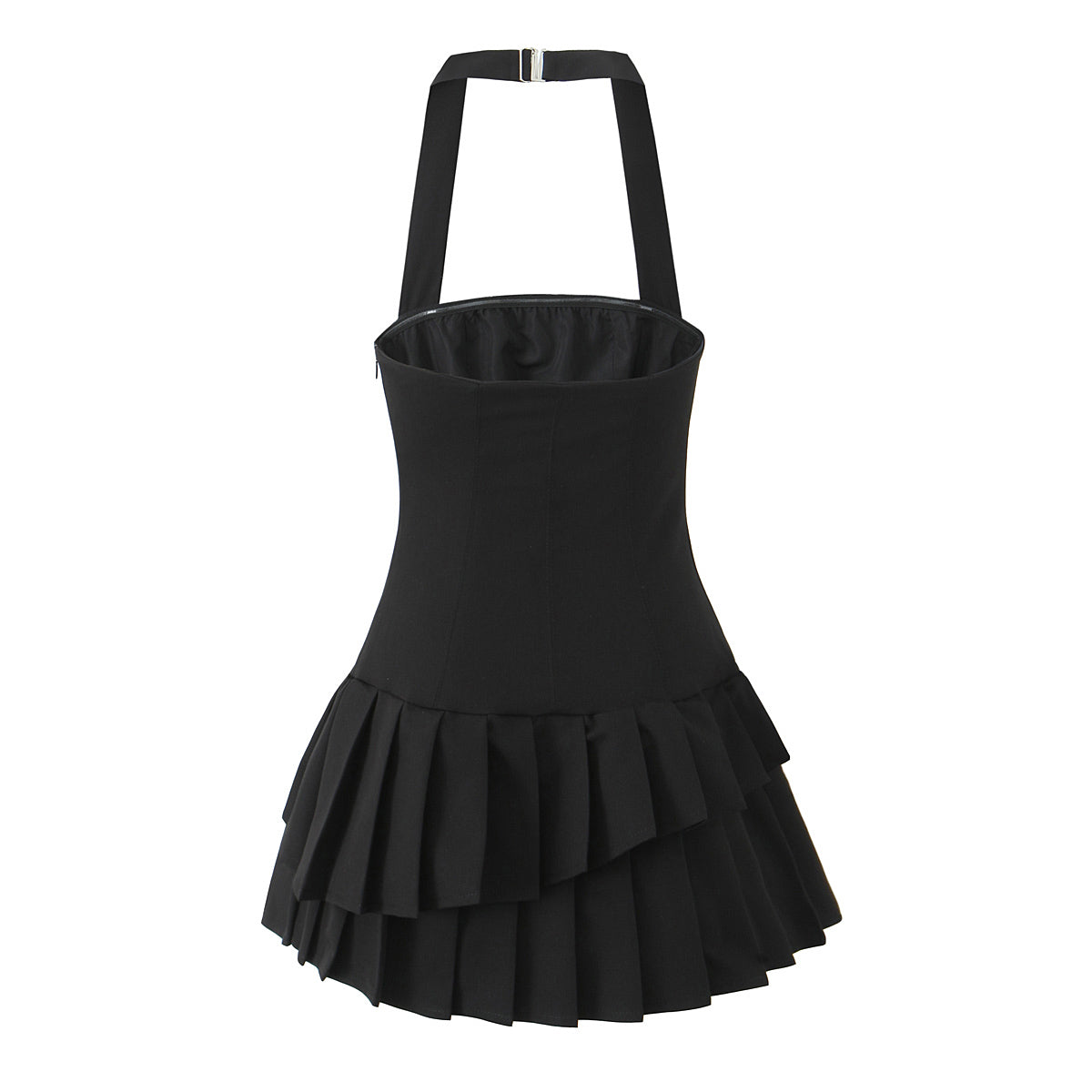 Sexy Halter Pleated Spring Dress