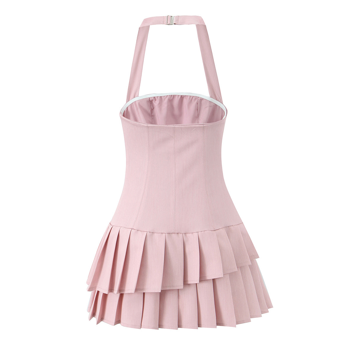 Sexy Halter Pleated Spring Dress