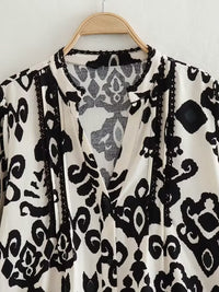 Polo Collar Long Sleeve Sweater Dress