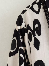 Polo Collar Long Sleeve Sweater Dress