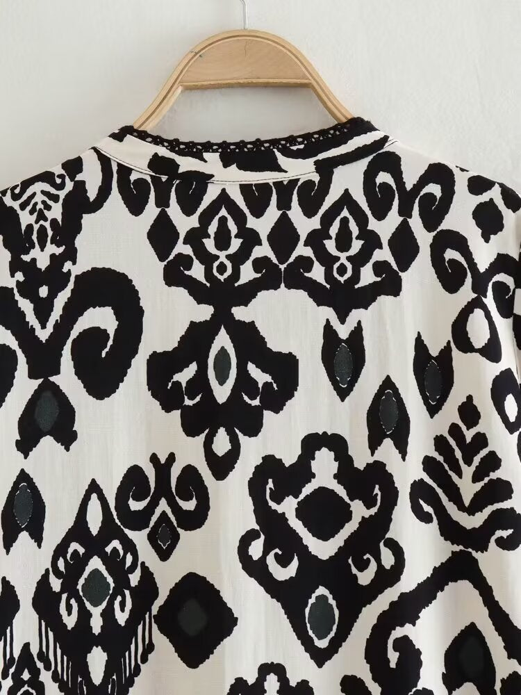 Polo Collar Long Sleeve Sweater Dress
