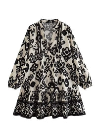 Polo Collar Long Sleeve Sweater Dress