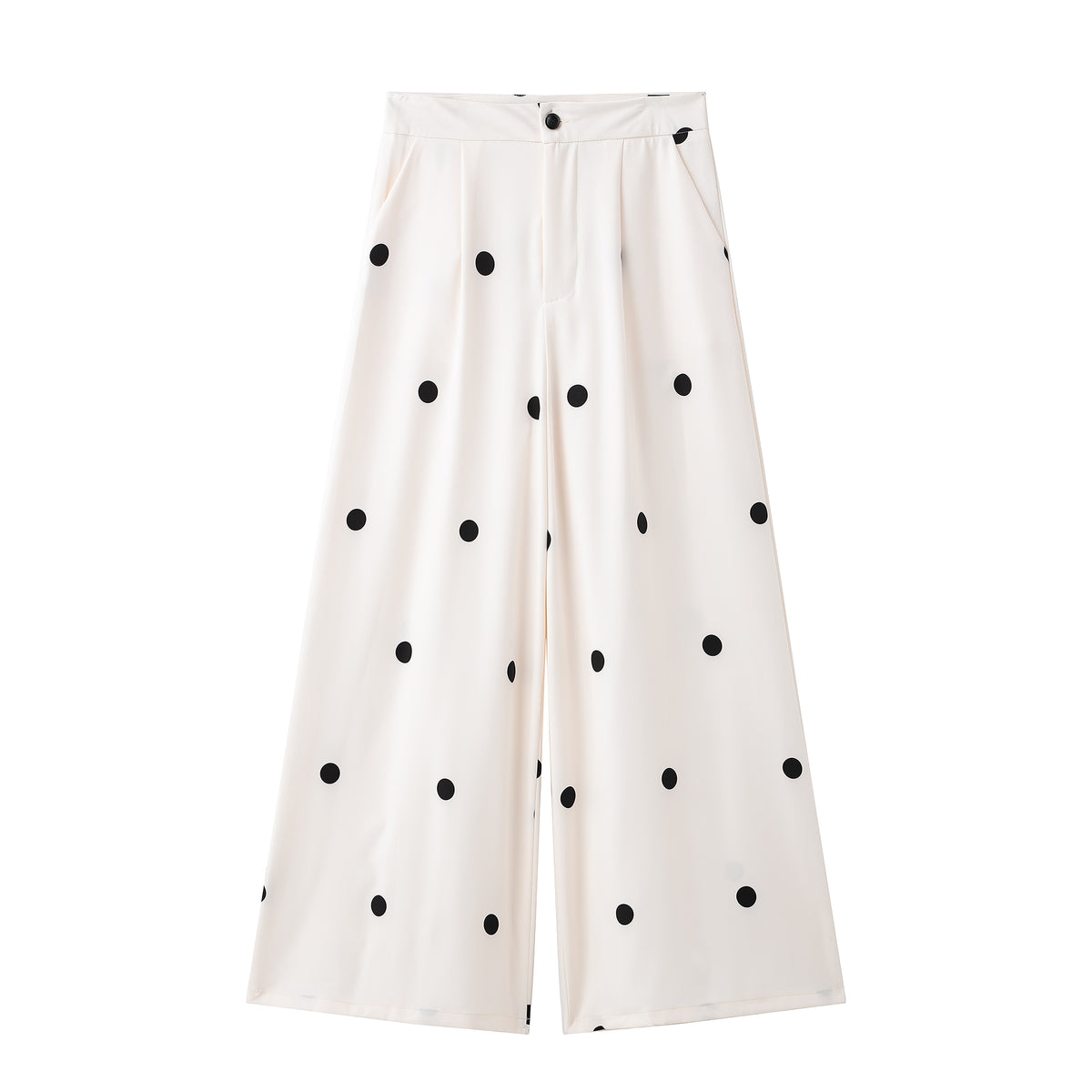 Polka Dot Tube Top &amp; Wide-Leg Pants Set