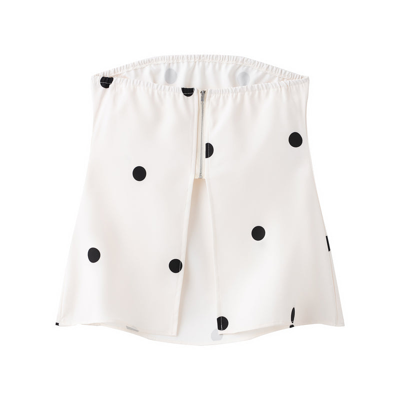 Polka Dot Tube Top &amp; Wide-Leg Pants Set
