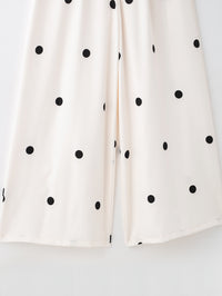 Polka Dot Tube Top &amp; Wide-Leg Pants Set