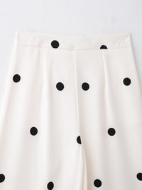 Polka Dot Tube Top &amp; Wide-Leg Pants Set