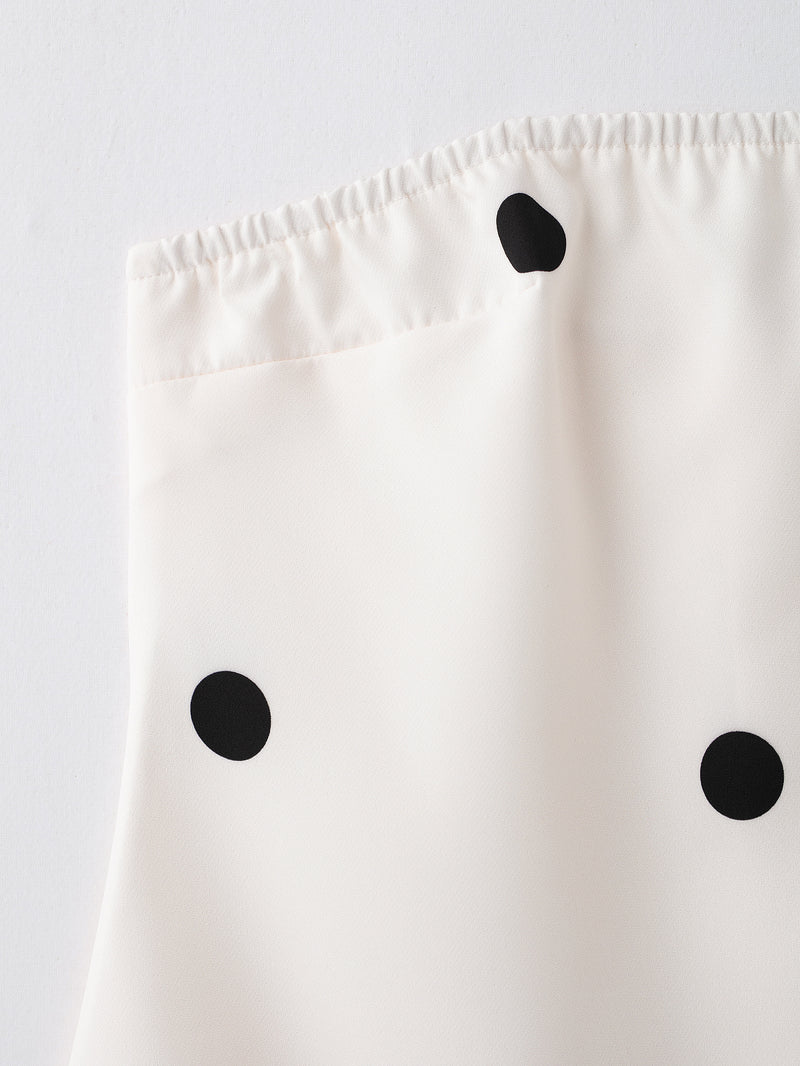 Polka Dot Tube Top &amp; Wide-Leg Pants Set
