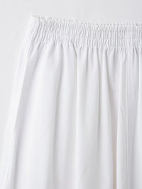 Pleated Wavy Poplin Tube Top and High-Waist Midi Skirt Set