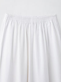 Pleated Wavy Poplin Tube Top and High-Waist Midi Skirt Set