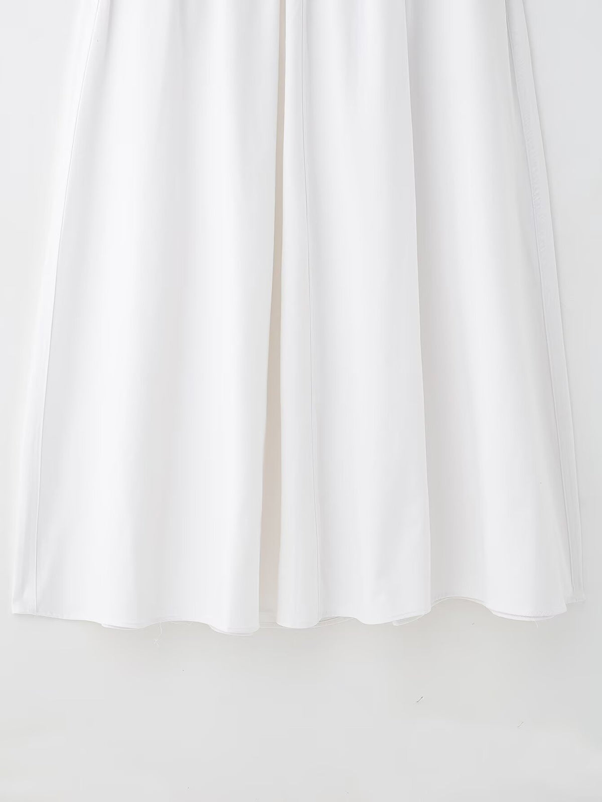 Pleated Wavy Poplin Tube Top and High-Waist Midi Skirt Set