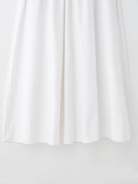 Pleated Wavy Poplin Tube Top and High-Waist Midi Skirt Set