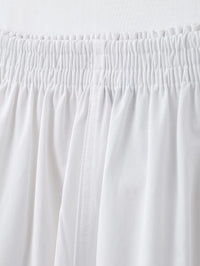 Pleated Wavy Poplin Tube Top and High-Waist Midi Skirt Set