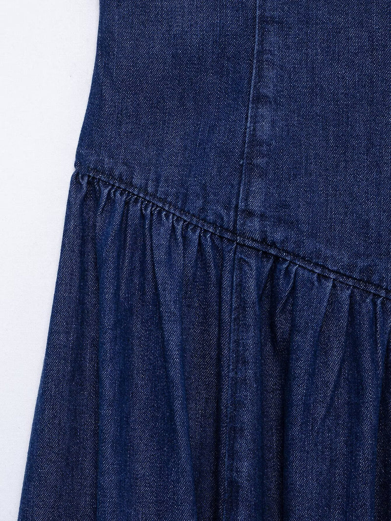 Spring Women's Midi Denim Dress