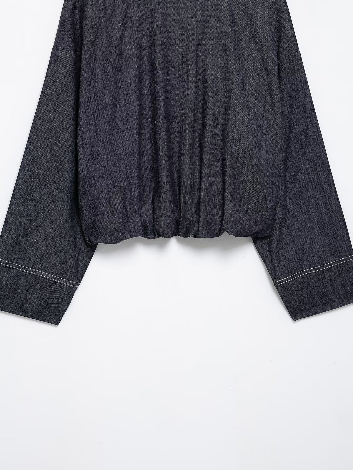 Denim Jacket Coat &amp; Pleated Skirt Two-Piece Set