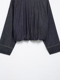 Denim Jacket Coat &amp; Pleated Skirt Two-Piece Set
